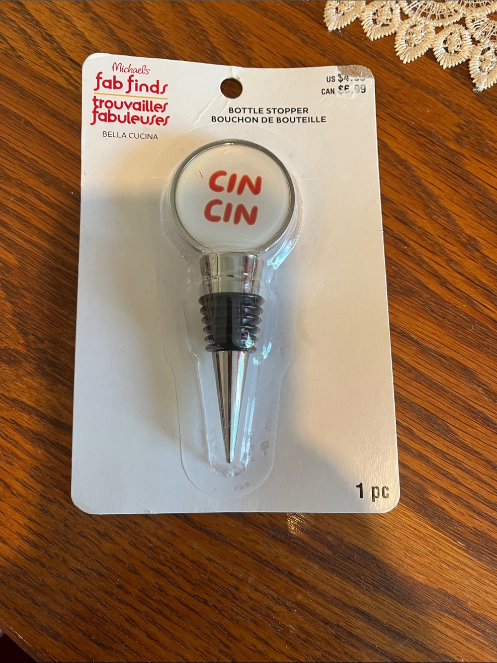 "CIN CIN" Bottle Stopper